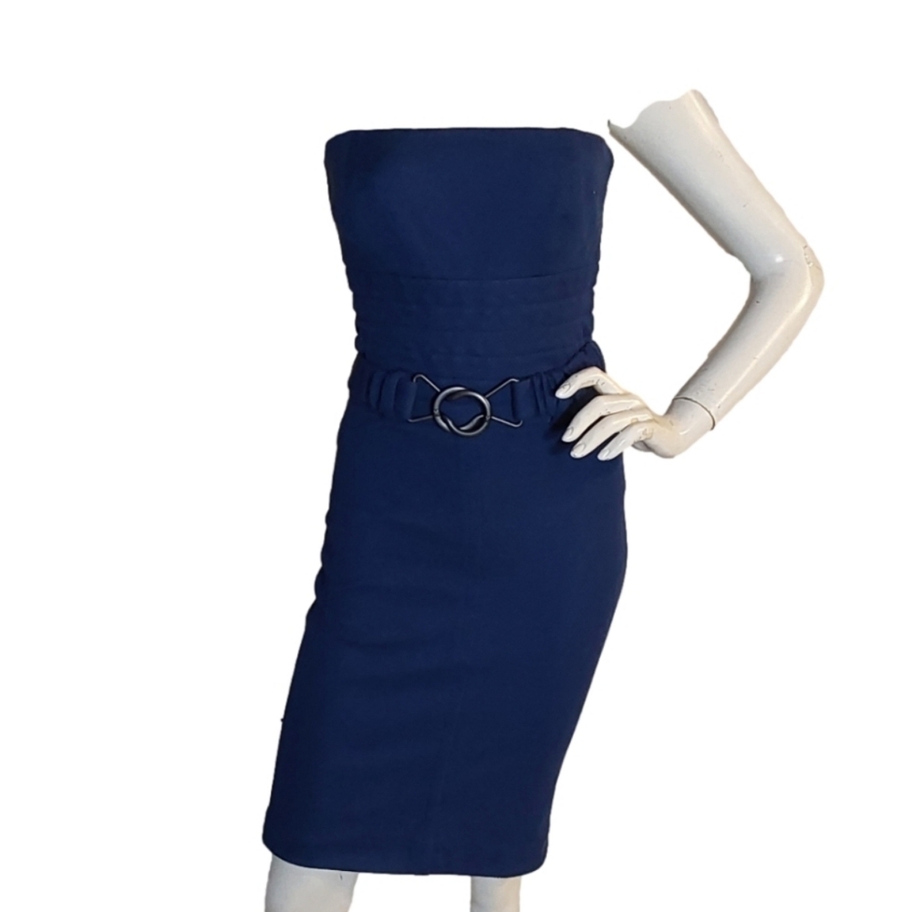 MISSONI DARK ROYAL BLUE BELTED TUBE DRESS WOMEN'S 4 USA‎